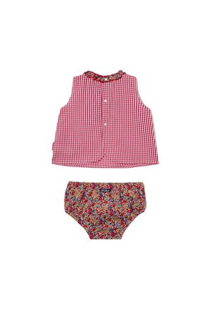 Abbie pinafore and diaper cover set with Little Pest embroidery SAINT BARTH KIDS | ABB000203255L